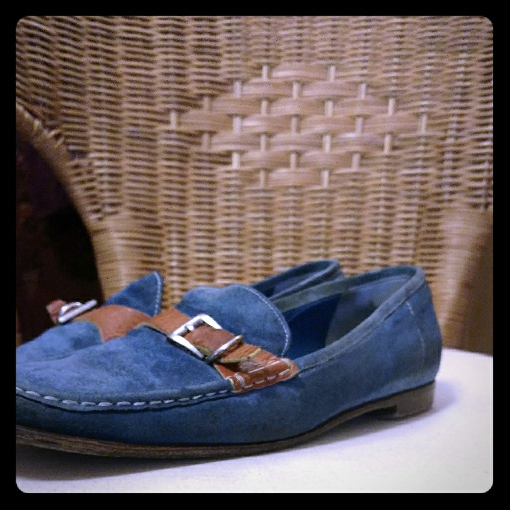 Vintage blue suede Prada shoes